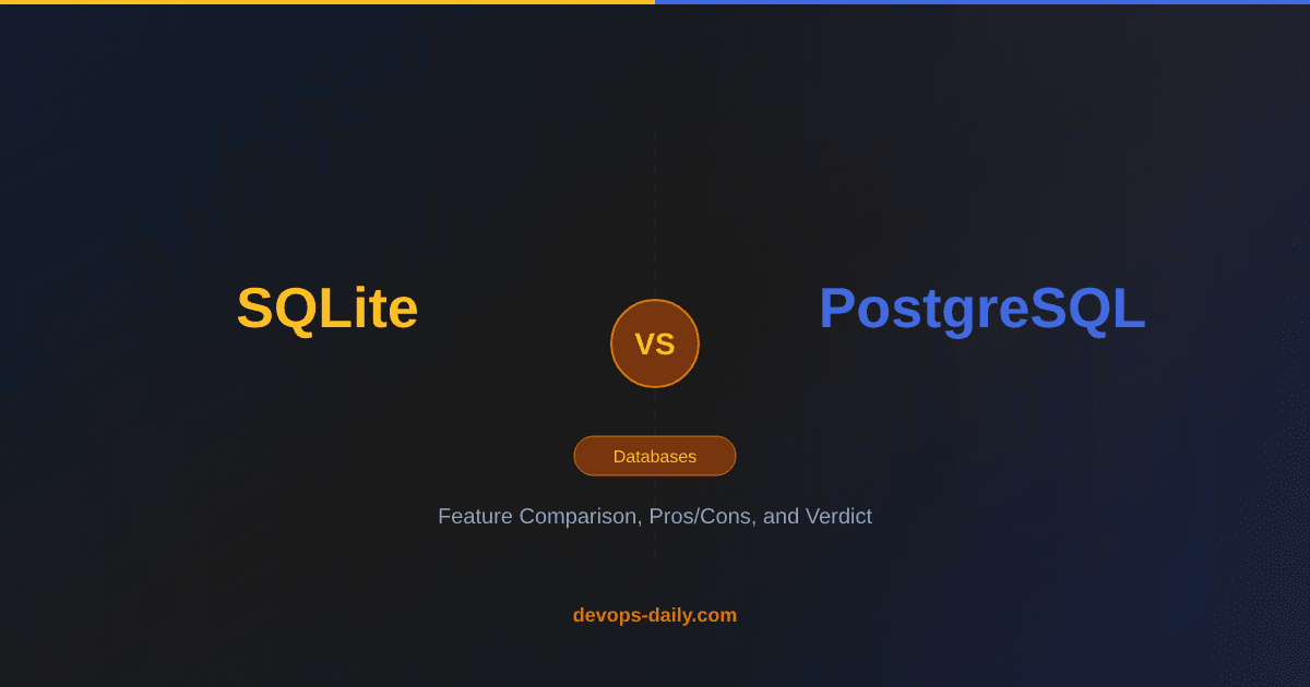 SQLite vs PostgreSQL comparison