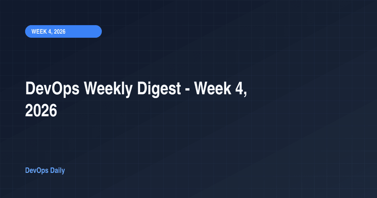DevOps Weekly Digest - Week 4, 2026